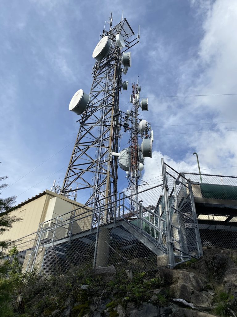 Hiking to the top of Mount Gardner you might be surprised to see an array of radio equipment on the towers up here.