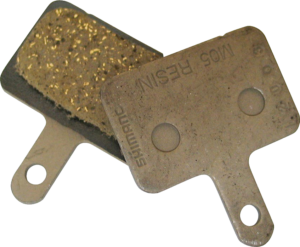 Shimano type B brake pads. Piston pushed, hydraulic or cable operated. We have a large supply of these pads on Bowen Island for replacing your brake pads.